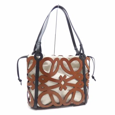 Pre-owned Loewe Black Brown Leather Tote Bag () In Multi