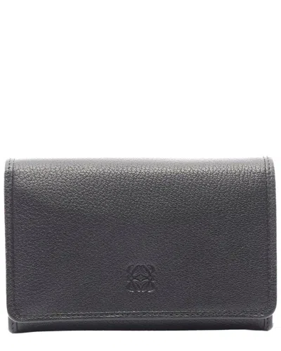 Loewe Black Calfskin Anagram Bifold Wallet (authentic Pre-loved)
