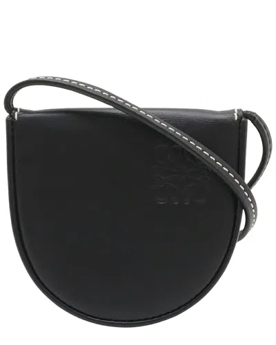 Pre-owned Loewe Black Calfskin Anagram Heel Pouch (authentic Pre-loved)