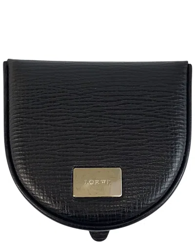 Pre-owned Loewe Black Calfskin Coin Case (authentic Pre-loved)