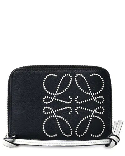 Loewe Black Calfskin Debossed Leather Anagram Card Holder (authentic Pre-  Loved)