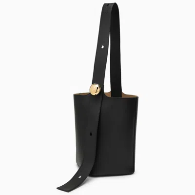 Loewe Black Calfskin Pebble Bucket Medium Bag