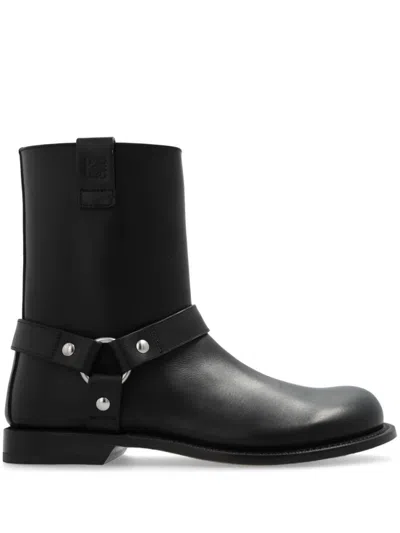 LOEWE BLACK CAMPO BIKER BOOTS
