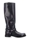 Loewe Black Campo Biker High Boots In Black