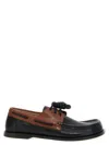Loewe Sculpted Black Leather Shoes With Brown Accents
