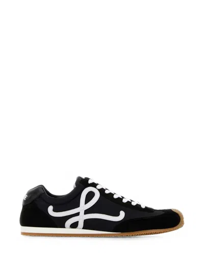 Loewe Black Canvas And Suede Ballet Runner 2.0 Sneakers