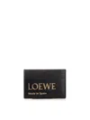 Loewe Logo-embossed Leather Card Holder In Black