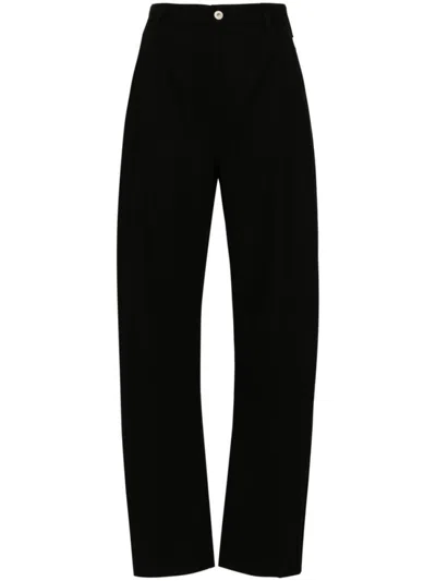 LOEWE BLACK COTTON TROUSERS