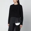 Loewe Wool-blend Anagram Sweater In Black