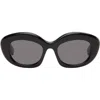 Loewe Black Curvy Logo Cat Eye Sunglasses