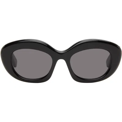 Loewe Black Curvy Logo Cat Eye Sunglasses