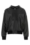 Loewe Black Denim Bomber Jacket In Black