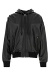 Loewe Black Denim Bomber Jacket In Black