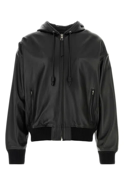 LOEWE BLACK DENIM BOMBER JACKET