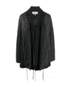 Loewe Black Denim Double Coat In Black