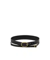 Loewe Black Double Leather Belt Women In Black