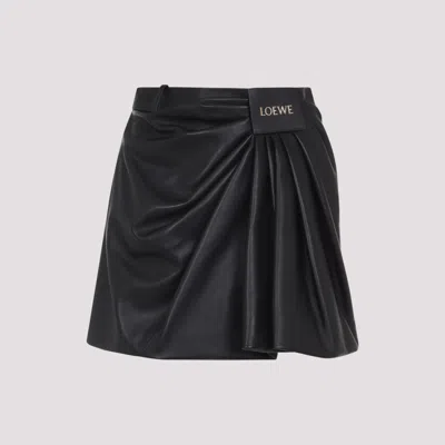 Loewe Black Draped Skirt