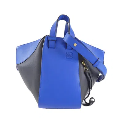 Pre-owned Loewe Black Electric Blue Leather Shoulder Bag ()