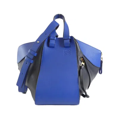 Pre-owned Loewe Black Electric Blue Leather Shoulder Bag ()