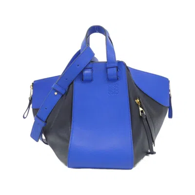 Pre-owned Loewe Black Electric Blue Shoulder Bag () In Black, Electric Blue