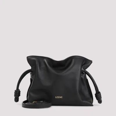 Loewe Panta Medium Flamenco Clutch In Shiny Calfskin In Brown