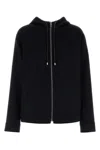 Loewe Versatile Flannel Hooded Jacket In Black