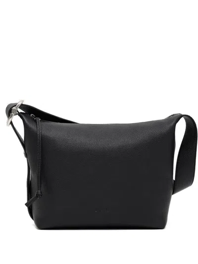 LOEWE LOEWE BLACK GRAINED CALF LEATHER LOOP HOBO BAG