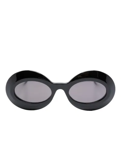 Loewe Black Inflated Oval Sunglasses