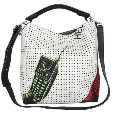 Pre-owned Loewe Black Ivory Canvas Leather Handbag Shoulder Bag ()