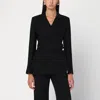 Loewe Black Jacket With Anagram Pebble Button In Black
