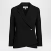 Loewe Black Jacket With Anagram Pebble Button In Black