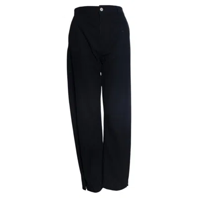 Pre-owned Loewe , Black Jeans With Push Buttons At The Ankles