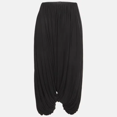 Pre-owned Loewe Black Jersey Draped Trouser M