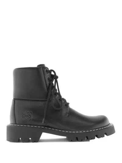 LOEWE BLACK LACE-UP BOOTS