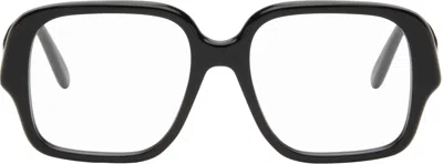 Loewe Black Large Square Text Logo Glasses In Pink