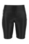 Loewe Black Leather And Fabric Leggings In Black
