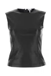 Loewe Women's Leather And Fabric Top In Black