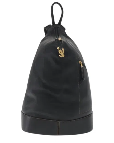Pre-owned Loewe Black Leather Anton Backpack (authentic Pre-loved)
