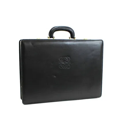 Pre-owned Loewe Black Leather Attaché Case ()