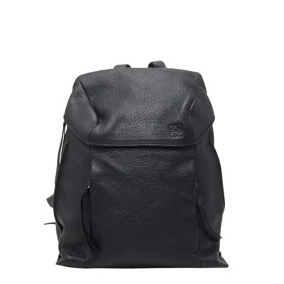Pre-owned Loewe Black Leather Backpack ()