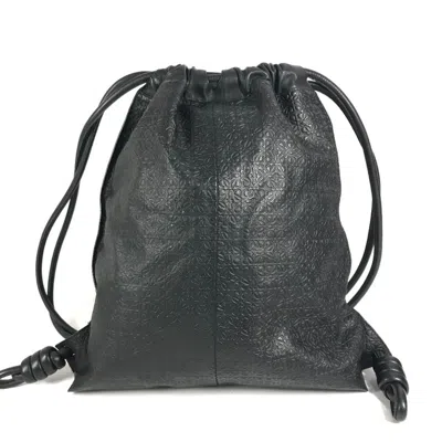 Pre-owned Loewe Black Leather Backpack ()