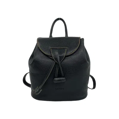 Pre-owned Loewe Black Leather Backpack ()