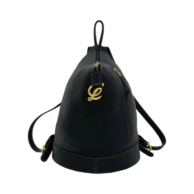 Pre-owned Loewe Black Leather Backpack ()