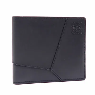 Pre-owned Loewe Black Leather Bill Wallet (bi-fold) ()