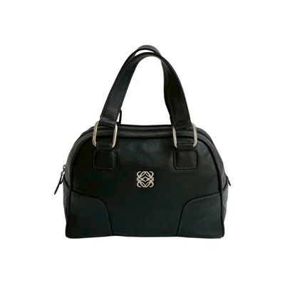 Pre-owned Loewe Black Leather Boston Bag Handbag ()
