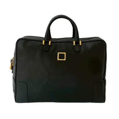 Pre-owned Loewe Black Leather Boston Bag Handbag ()