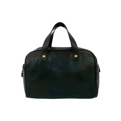 Pre-owned Loewe Black Leather Boston Bag Handbag ()