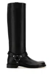 Loewe Leather Campo Biker Boots In Black