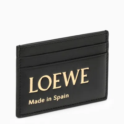 Loewe Black Leather Card Holder Women