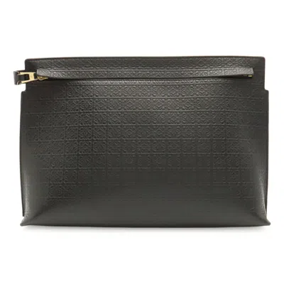 Pre-owned Loewe Black Leather Clutch Bag Pouch ()